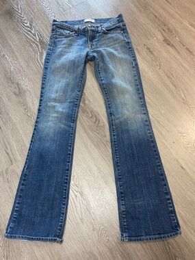 Deluxe Premium Denim Y2K Women's Blue Bootcut Jeans - Medium Wash